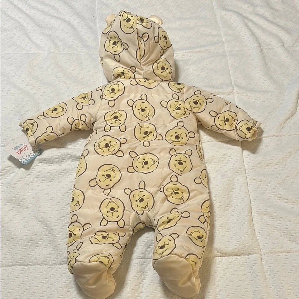Disney Baby Beige Hooded One‎ Piece - NWT